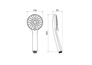 Ручной душ Aquatek Бетта AQ2009BGM оружейная сталь